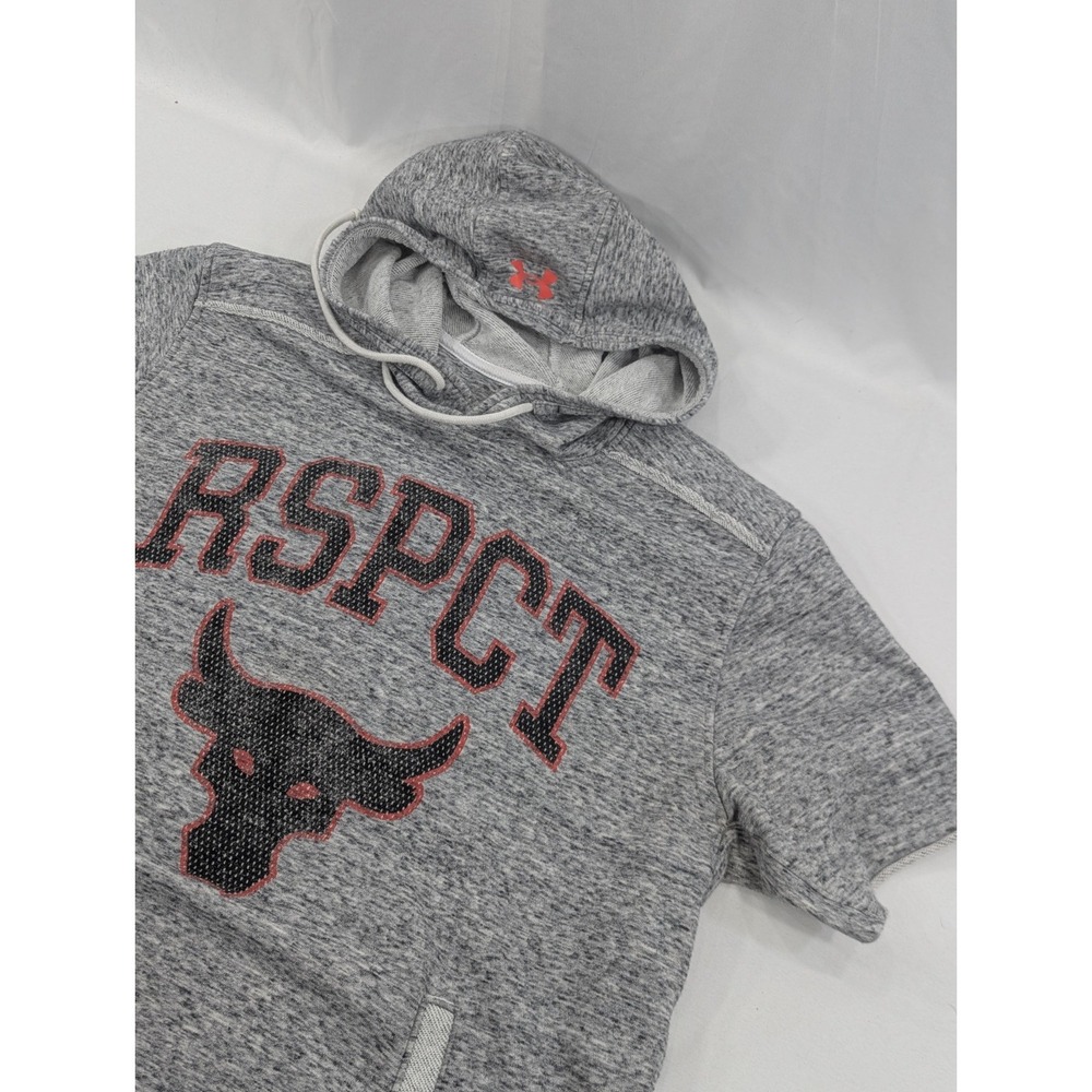 Under Armour Project Rock Hoodie Large Short Sleeve Gym Workout Sweatshirt‎